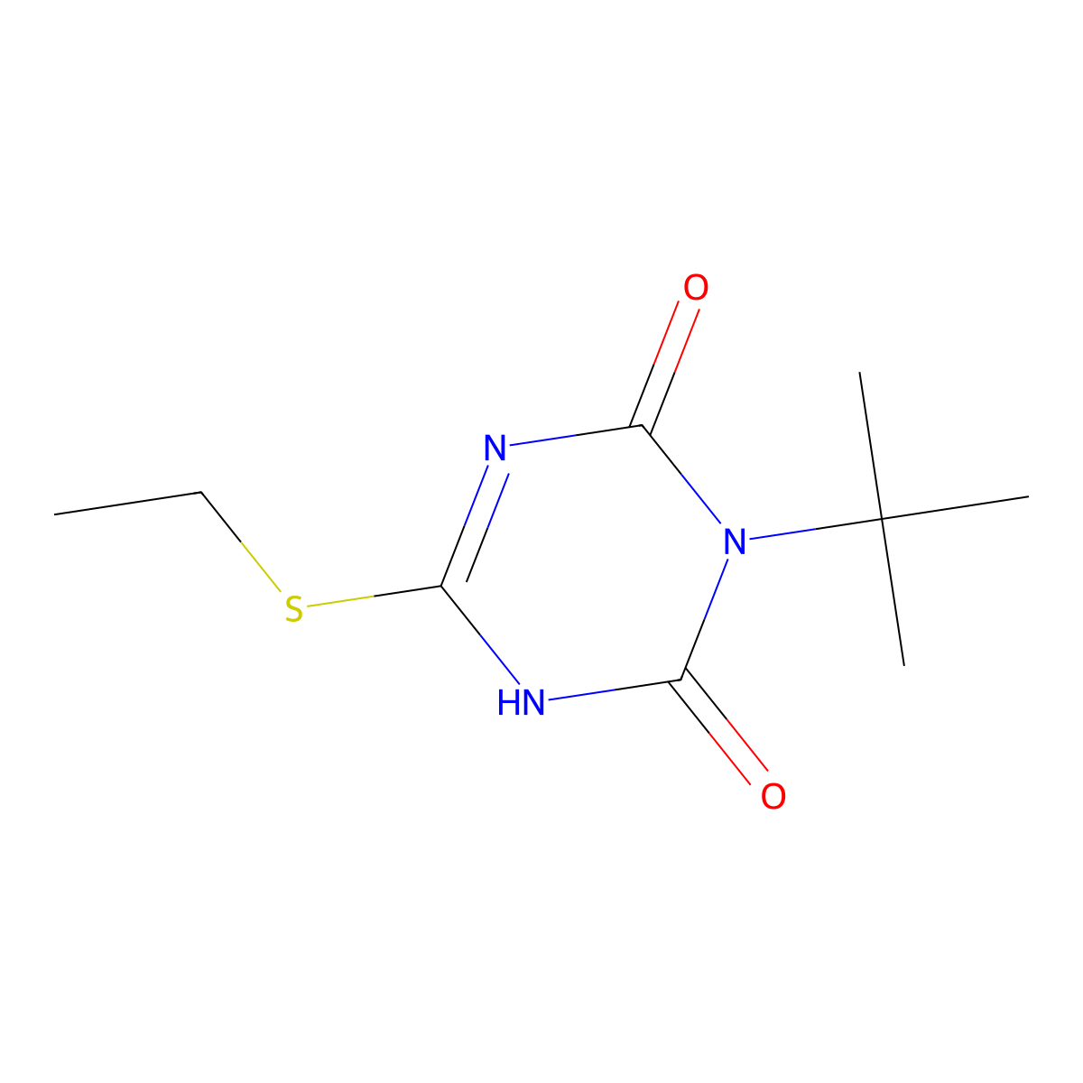 3-(tert-Butyl)-6-(ethylthio)-1,3,5-triazine-2,4(1H,3H)-dione molecular structure, CAS 1360105-53-8