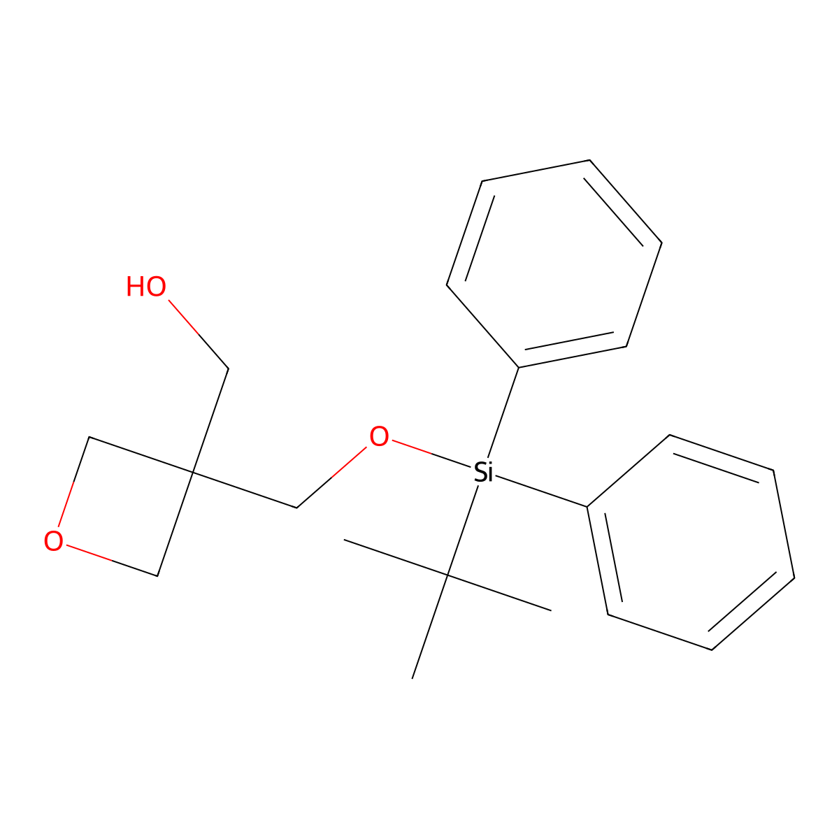 (3-{[(Tert-butyldiphenylsilyl)oxy]methyl}oxetan-3-yl)methanol molecular structure, CAS 1360106-23-5