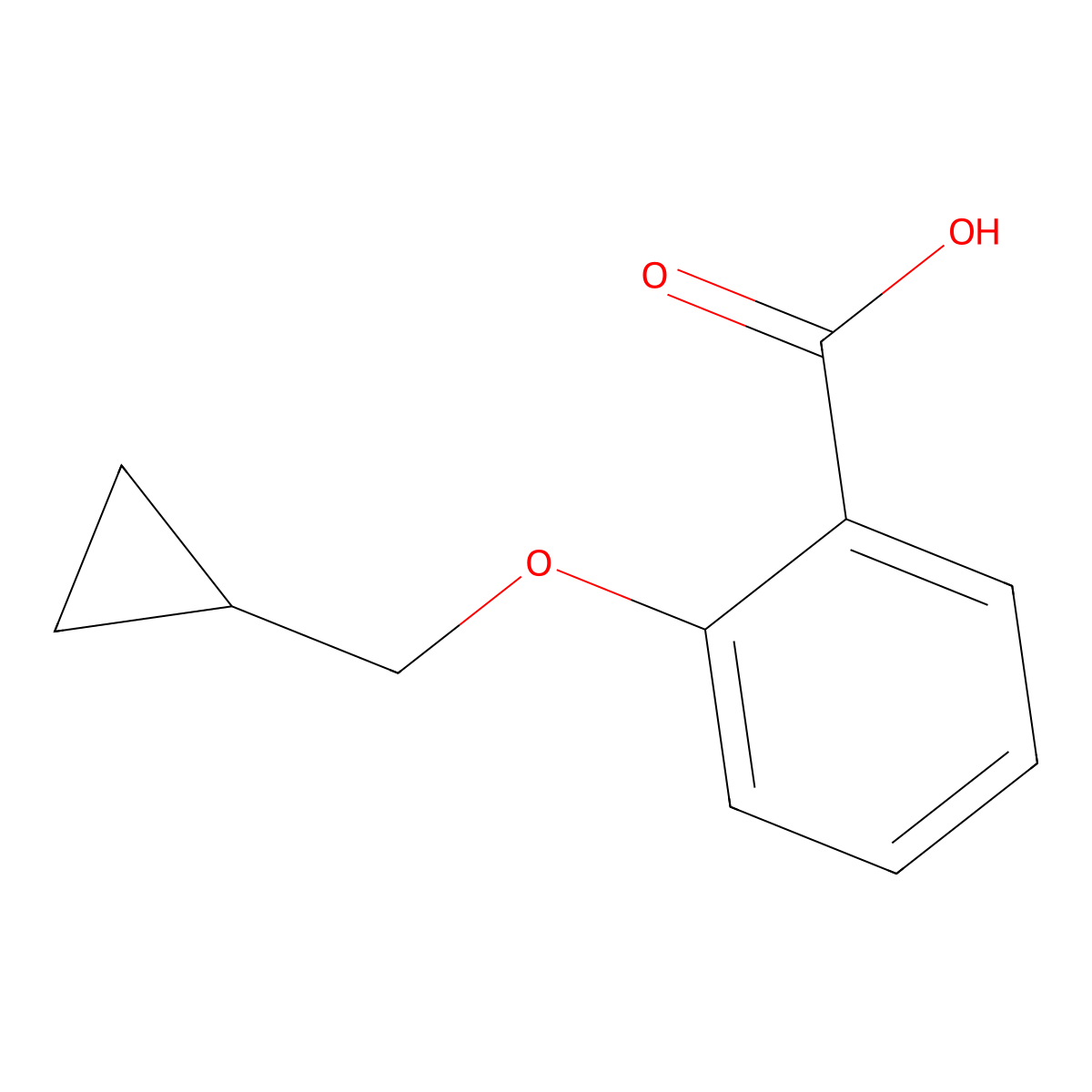 2-(Cyclopropylmethoxy)benzoic acid molecular structure, CAS 136013-76-8