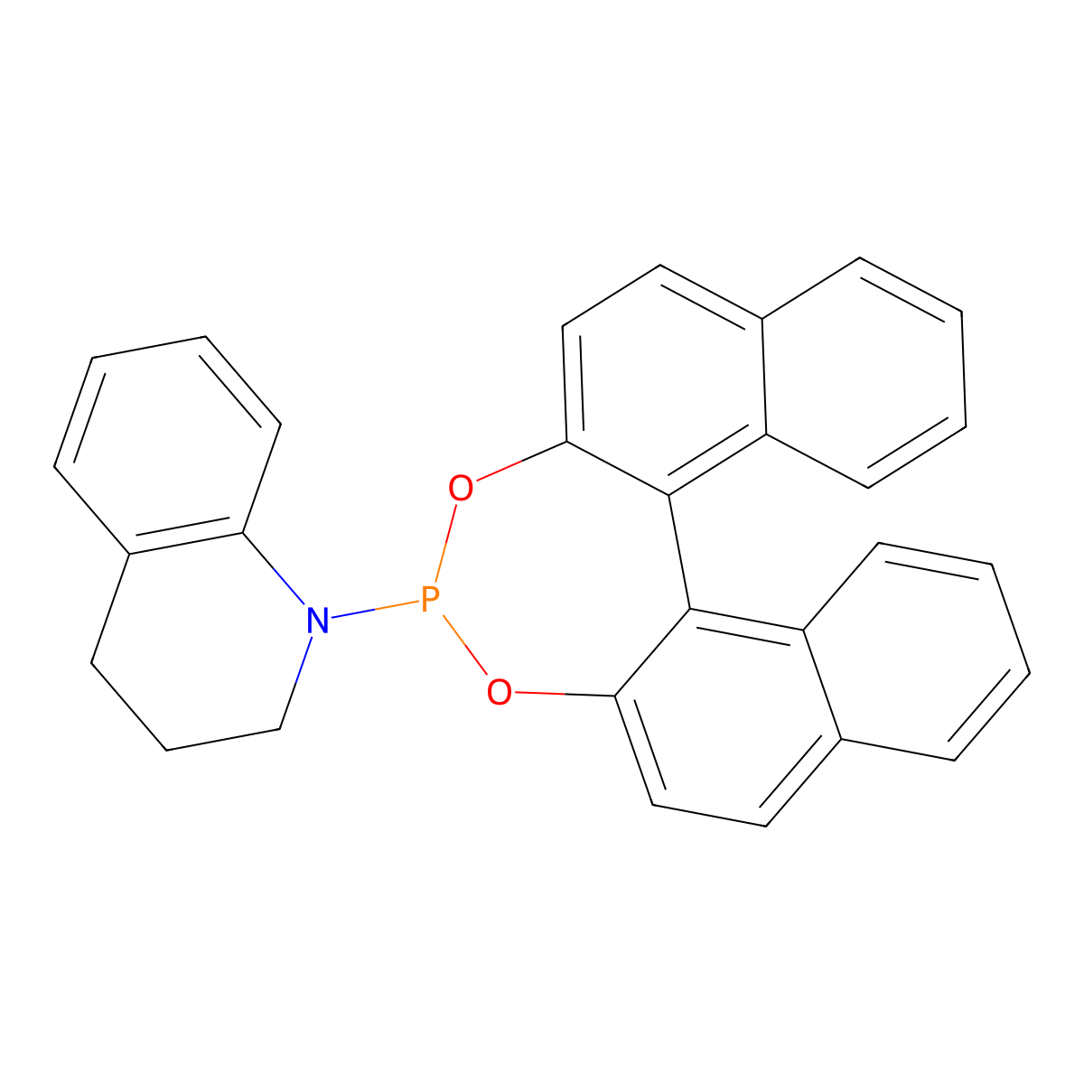 1-(11bR)-Dinaphtho[2,1-d:1',2'-f][1,3,2]dioxaphosphepin-4-yl-1,2,3,4-tetrahydroquinoline molecular structure, CAS 1360145-09-0