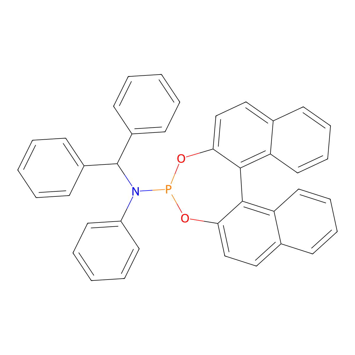 (11bR)-N-Benzhydryl-N-phenyldinaphtho[2,1-d:1',2'-f][1,3,2]dioxaphosphepin-4-amine molecular structure, CAS 1360145-10-3