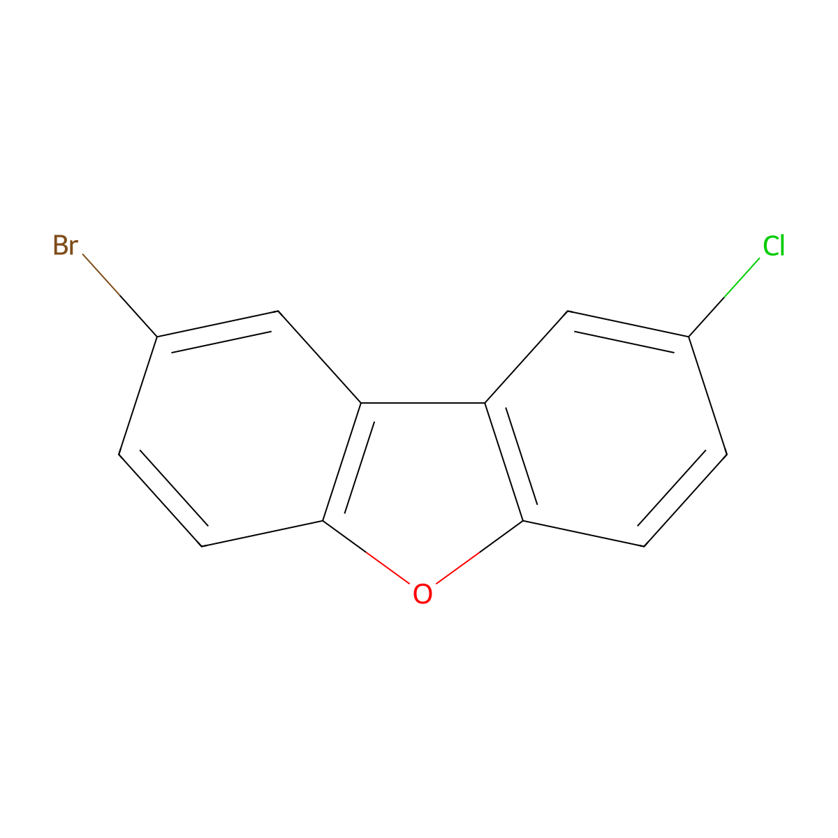 2-Bromo-8-chlorodibenzo[b,d]furan molecular structure, CAS 1360145-45-4