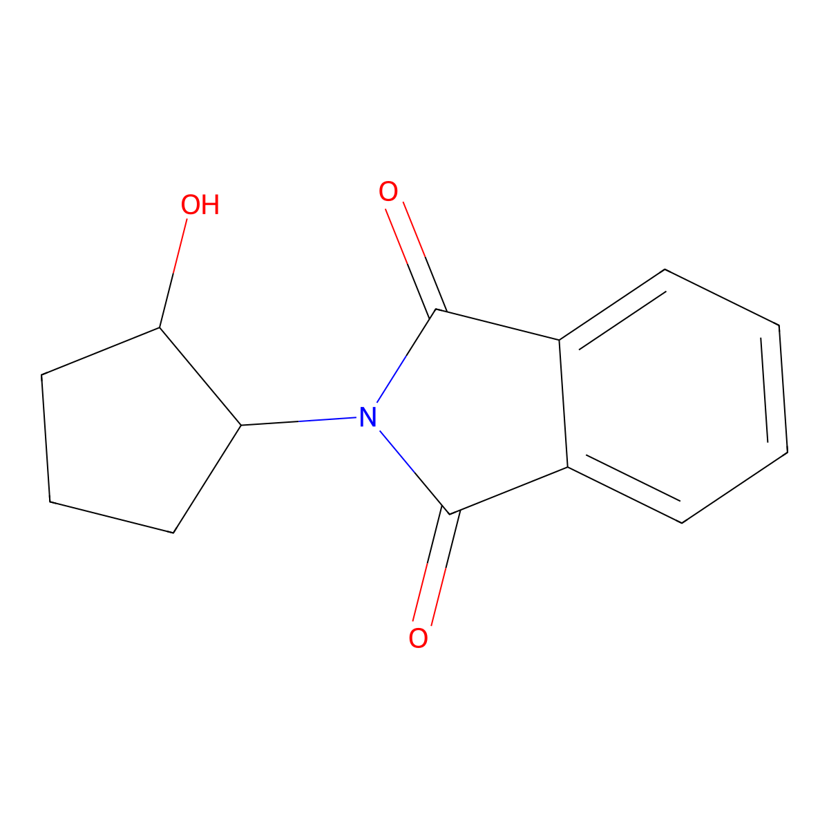 2-[(1R,2R)-2-Hydroxycyclopentyl]-isoindole-1,3-dione molecular structure, CAS 1360145-97-6