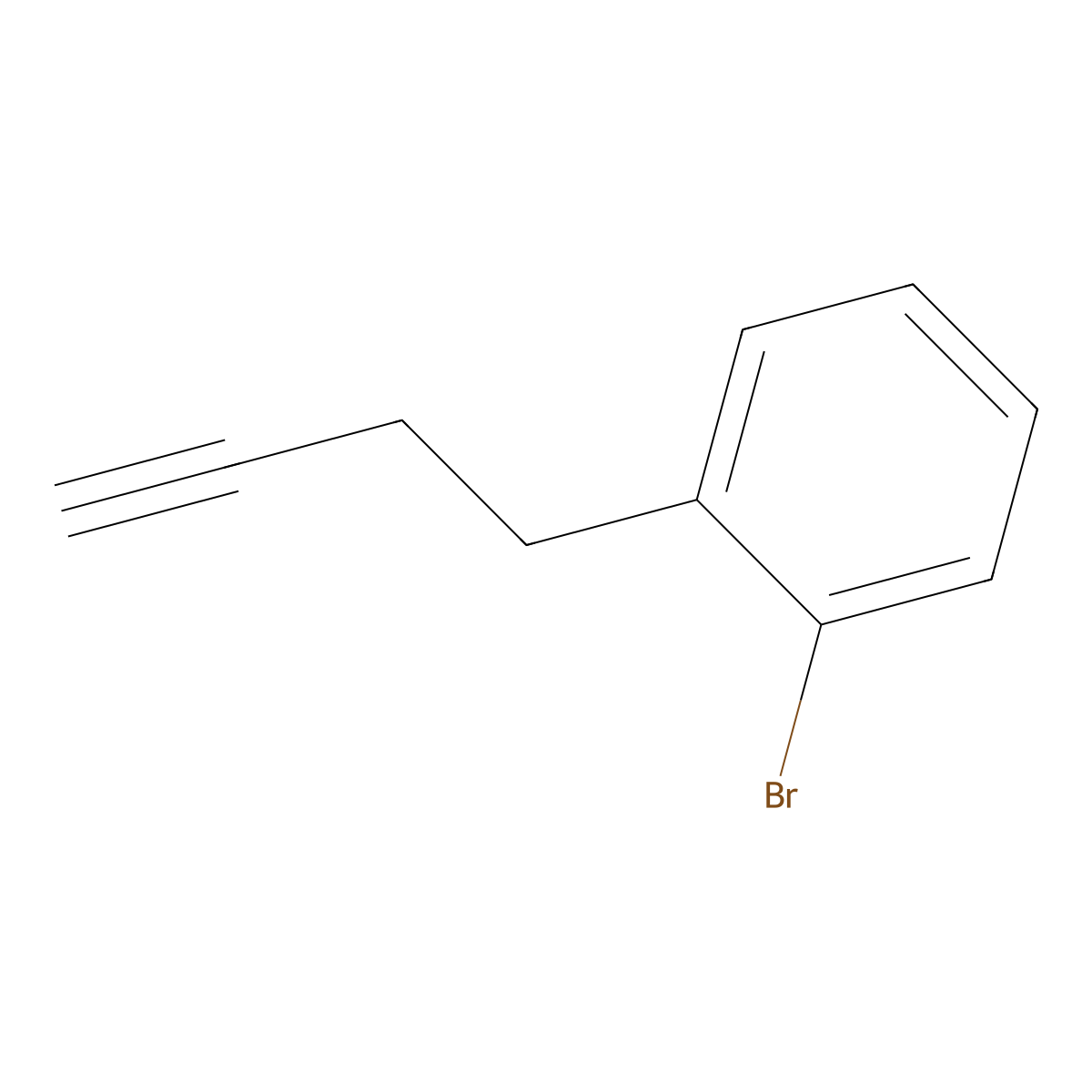 1-Bromo-2-(but-3-yn-1-yl)benzene molecular structure, CAS 136015-72-0