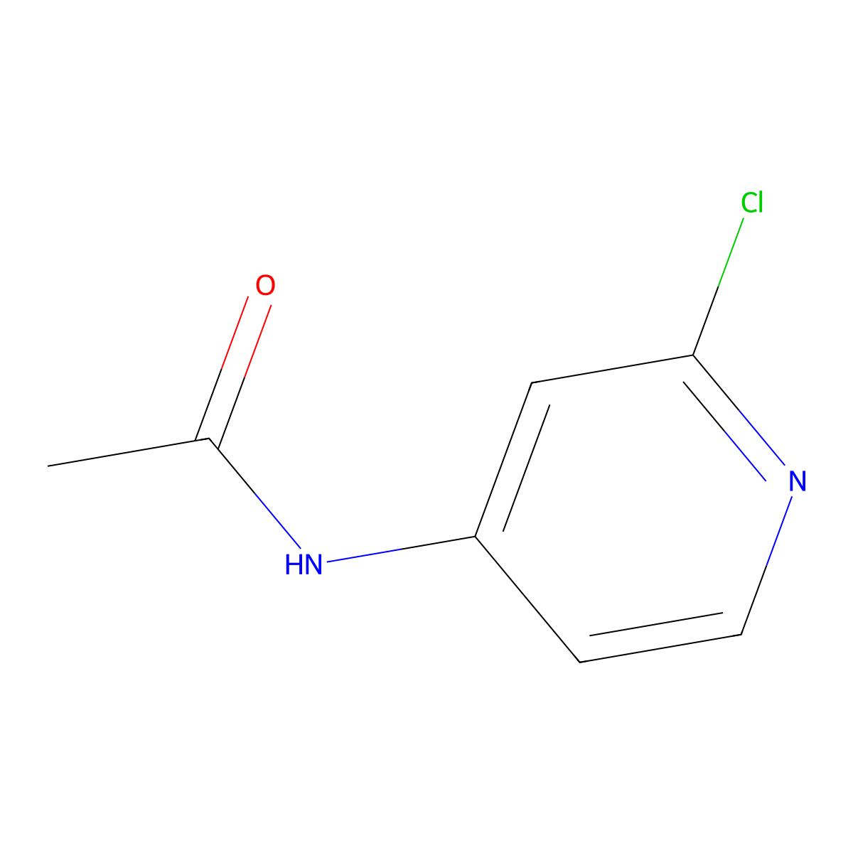 N-(2-chloropyridin-4-yl)acetamide molecular structure, CAS 13602-82-9