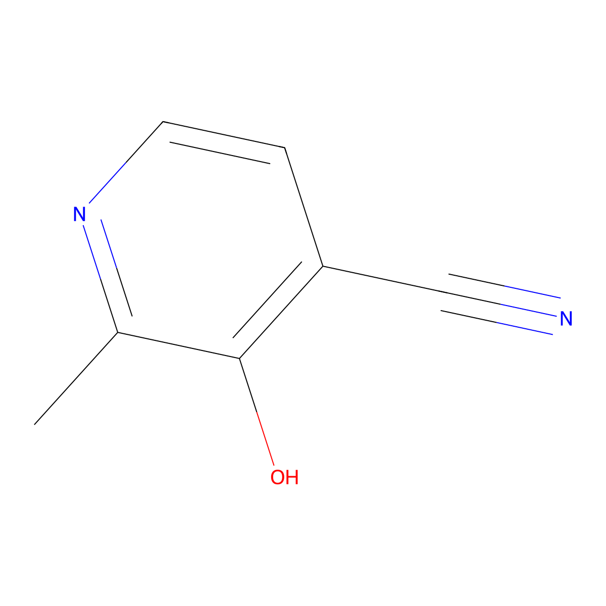 3-Hydroxy-2-methylpyridine-4-carbonitrile molecular structure, CAS 13602-91-0
