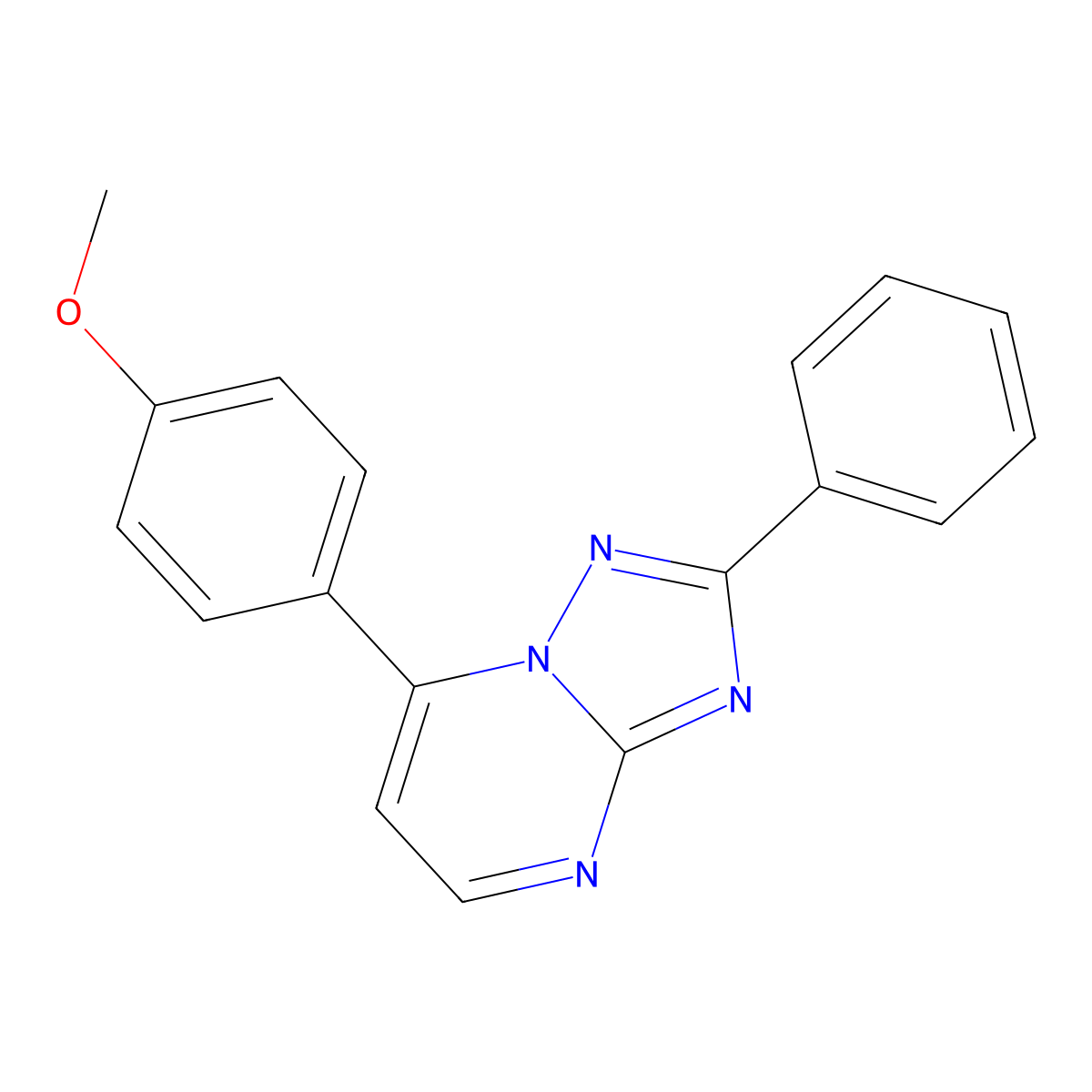 7-(4-Methoxyphenyl)-2-phenyl[1,2,4]triazolo[1,5-a]pyrimidine molecular structure, CAS 1360207-92-6