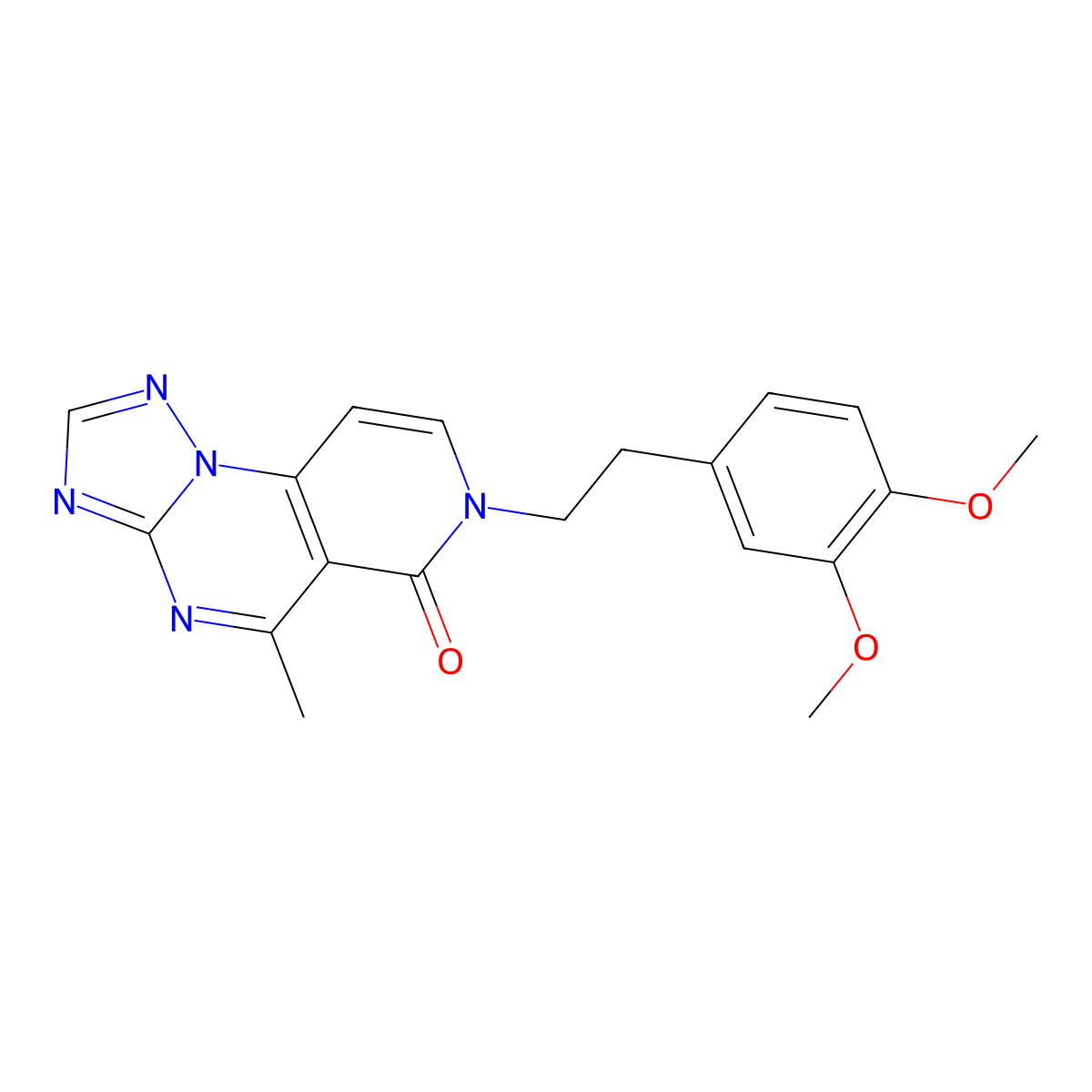 7-(3,4-dimethoxyphenethyl)-5-methylpyrido[3,4-e][1,2,4]triazolo[1,5-a]pyrimidin-6(7H)-one molecular structure, CAS 1360210-50-9