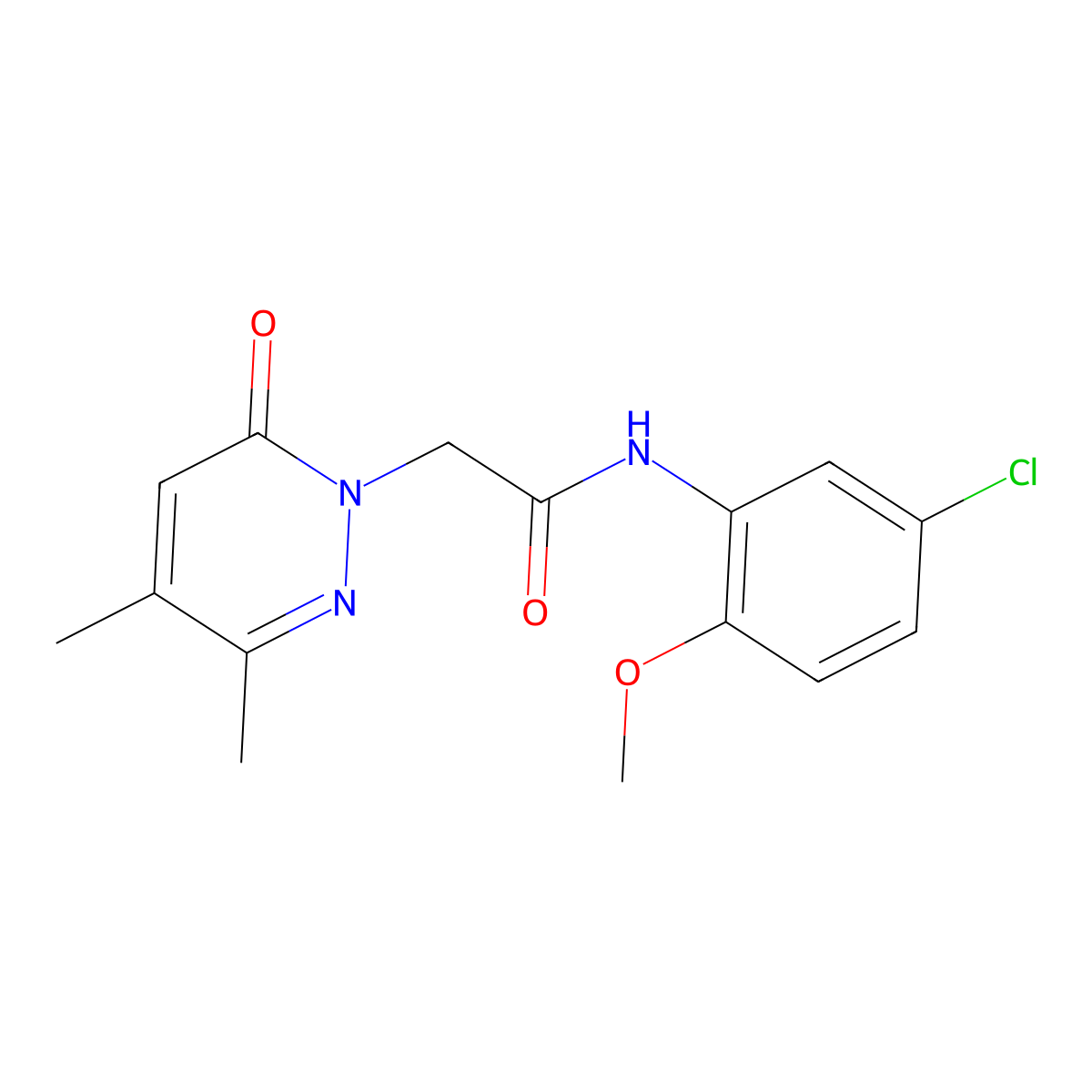 N-(5-chloro-2-methoxyphenyl)-2-(3,4-dimethyl-6-oxopyridazin-1(6H)-yl)acetamide molecular structure, CAS 1360235-60-4