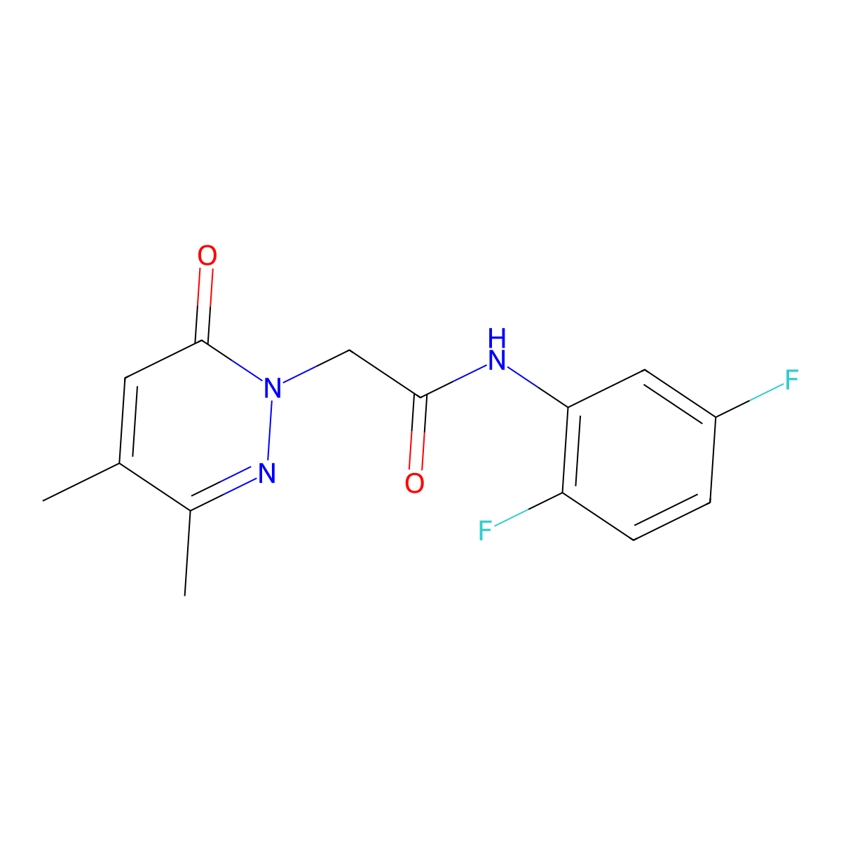 N-(2,5-difluorophenyl)-2-(3,4-dimethyl-6-oxopyridazin-1(6H)-yl)acetamide molecular structure, CAS 1360237-30-4