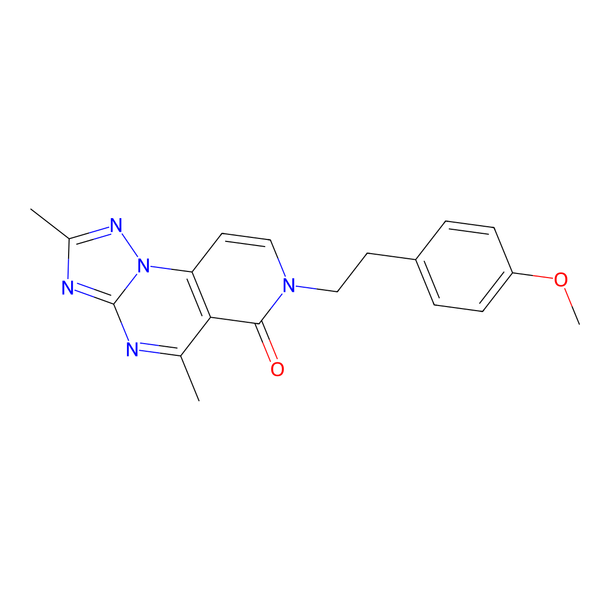 7-[2-(4-methoxyphenyl)ethyl]-2,5-dimethylpyrido[3,4-e][1,2,4]triazolo[1,5-a]pyrimidin-6(7H)-one molecular structure, CAS 1360239-06-0