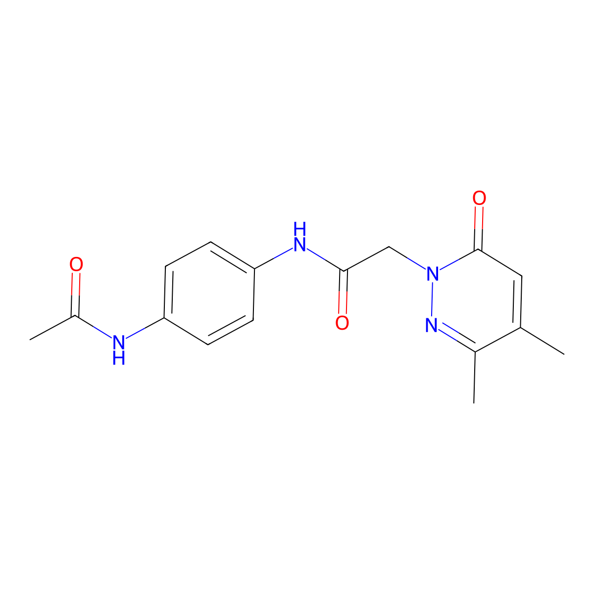N-(4-acetamidophenyl)-2-(3,4-dimethyl-6-oxopyridazin-1(6H)-yl)acetamide molecular structure, CAS 1360243-35-1