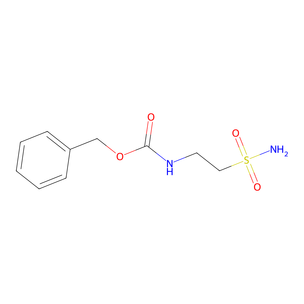 benzyl N-(2-sulfamoylethyl)carbamate molecular structure, CAS 136027-17-3