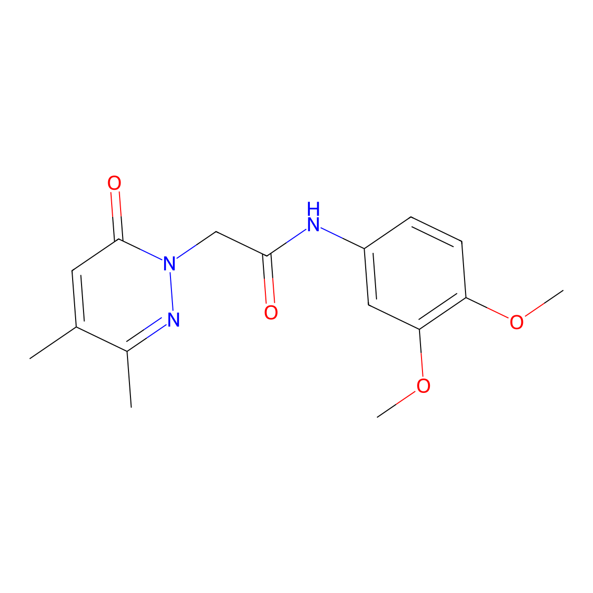 N-(3,4-dimethoxyphenyl)-2-(3,4-dimethyl-6-oxopyridazin-1(6H)-yl)acetamide molecular structure, CAS 1360276-73-8