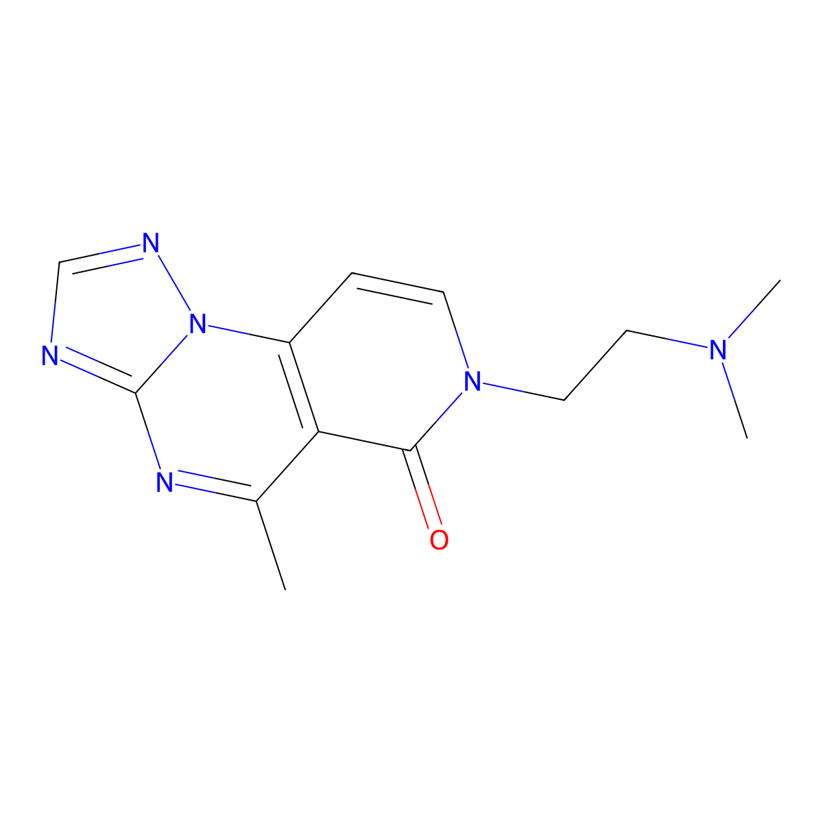 7-(2-(dimethylamino)ethyl)-5-methylpyrido[3,4-e][1,2,4]triazolo[1,5-a]pyrimidin-6(7H)-one molecular structure, CAS 1360279-01-1