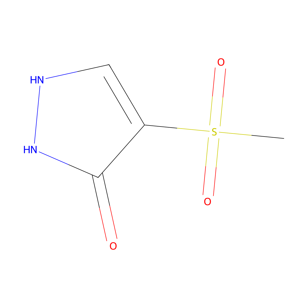 4-methanesulfonyl-1H-pyrazol-5-ol molecular structure, CAS 1360279-86-2