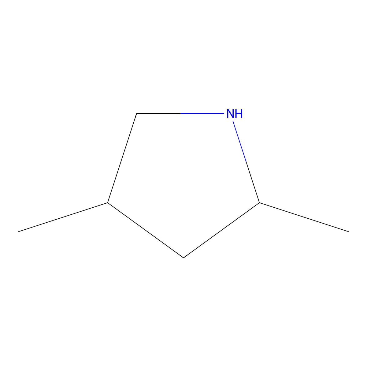 2,4-Dimethylpyrrolidine molecular structure, CAS 13603-04-8