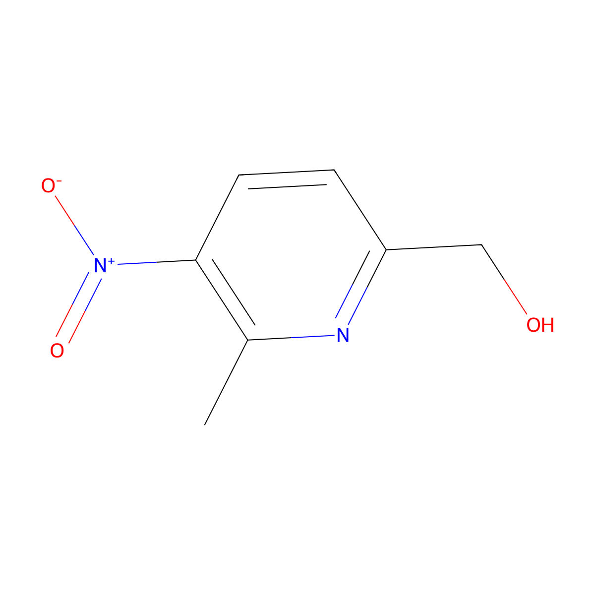 (6-Methyl-5-nitropyridin-2-yl)methanol molecular structure, CAS 13603-40-2