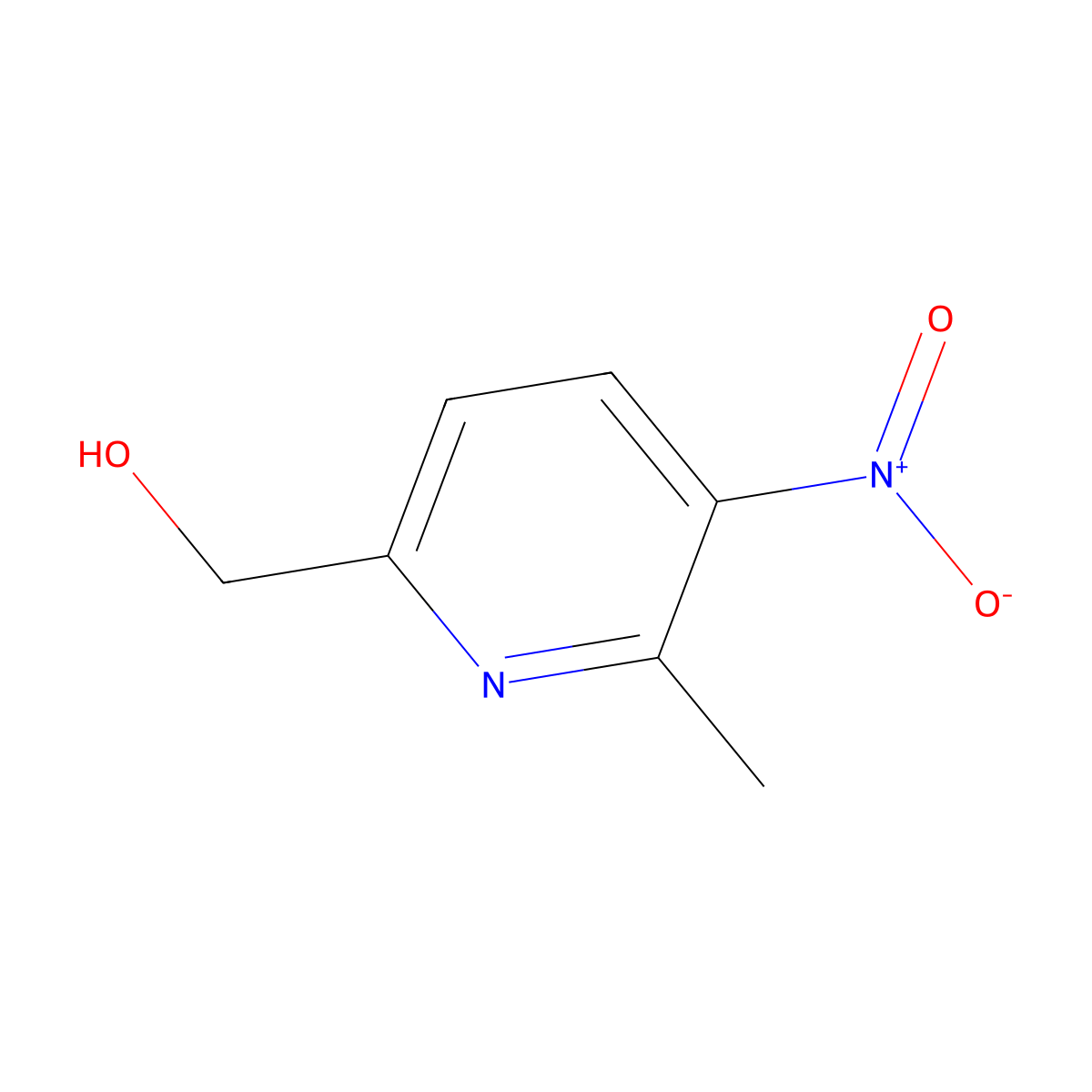 (6-Methyl-5-nitropyridin-2-yl)methanol molecular structure, CAS 13603-40-2