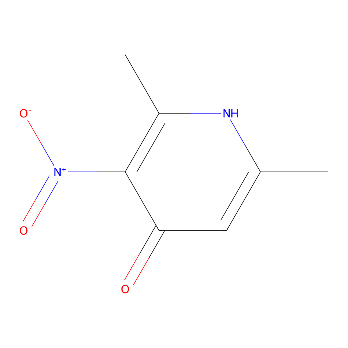 2,6-Dimethyl-3-nitropyridin-4-ol molecular structure, CAS 13603-45-7