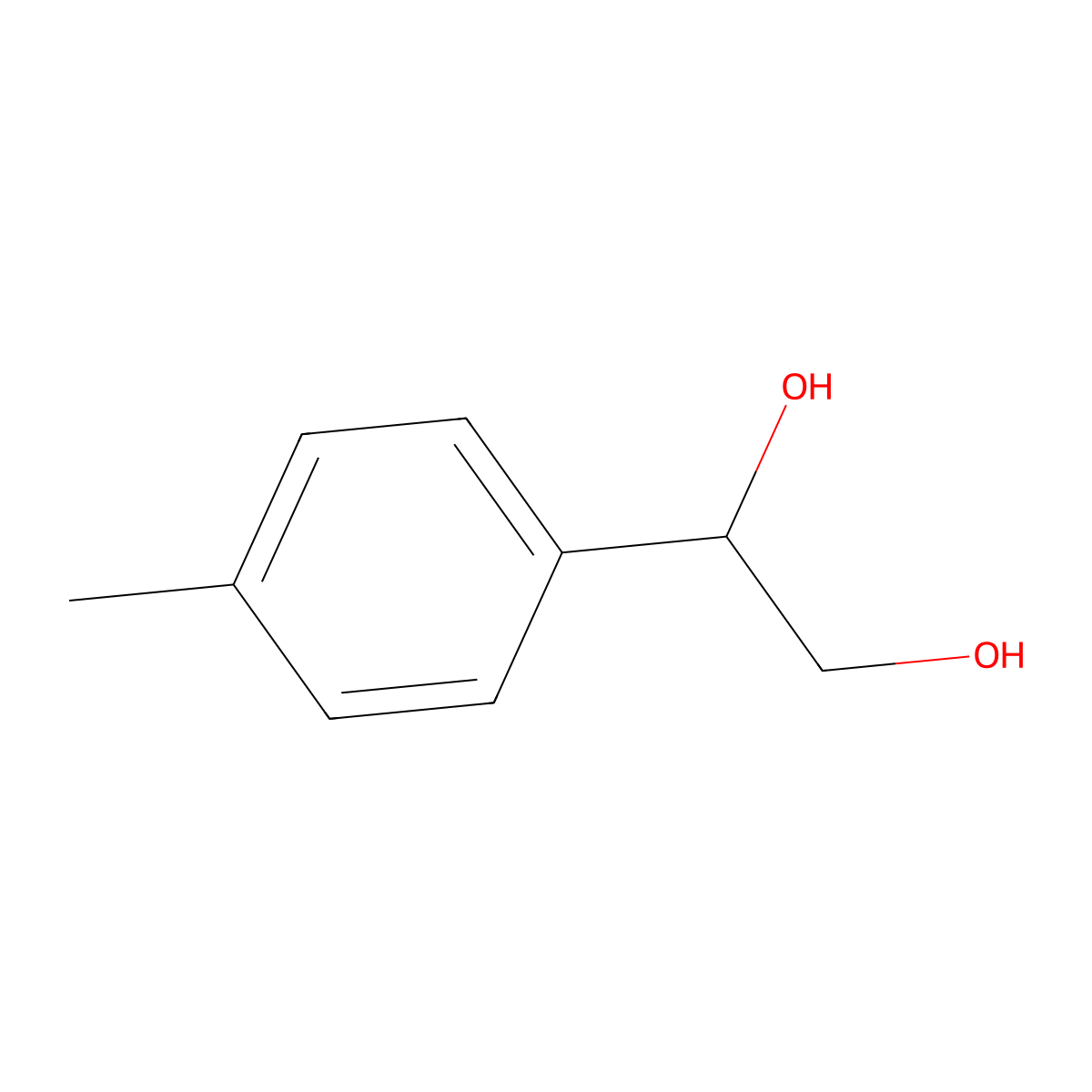 (4-Methylphenyl)-1,2-ethanediol molecular structure, CAS 13603-62-8