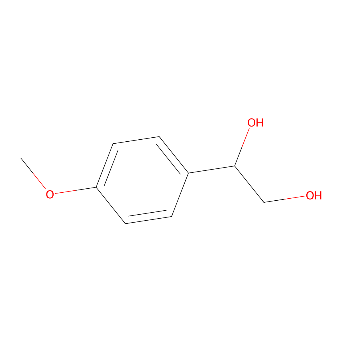 1-(4-Methoxyphenyl)-1,2-ethanediol molecular structure, CAS 13603-63-9