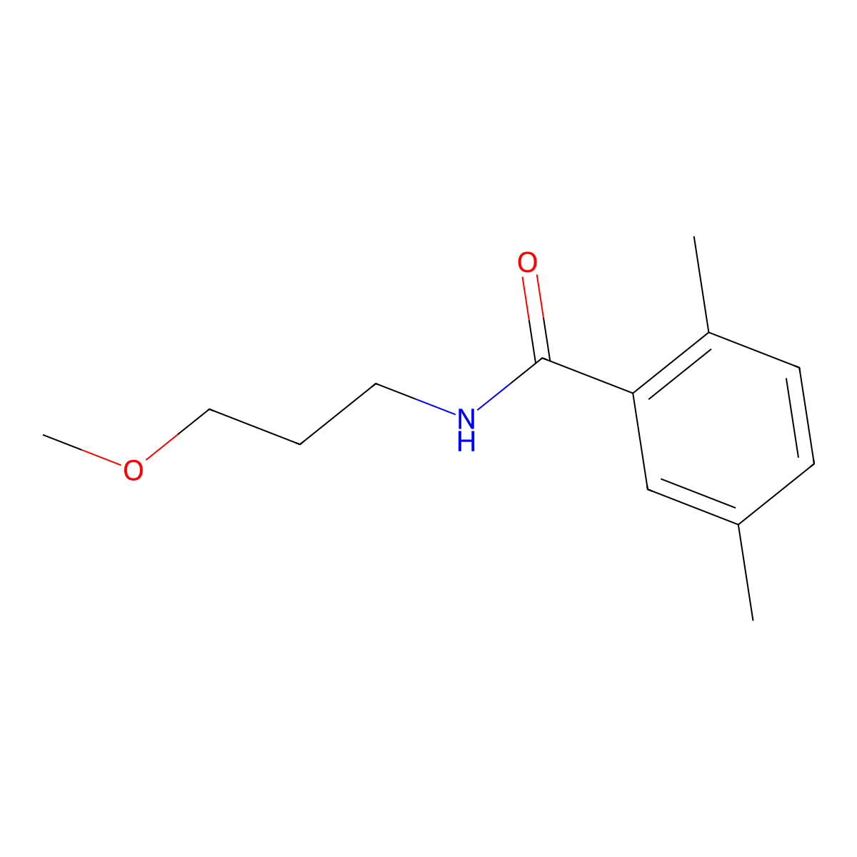 N-(3-methoxypropyl)-2,5-dimethylbenzamide molecular structure, CAS 1360359-23-4