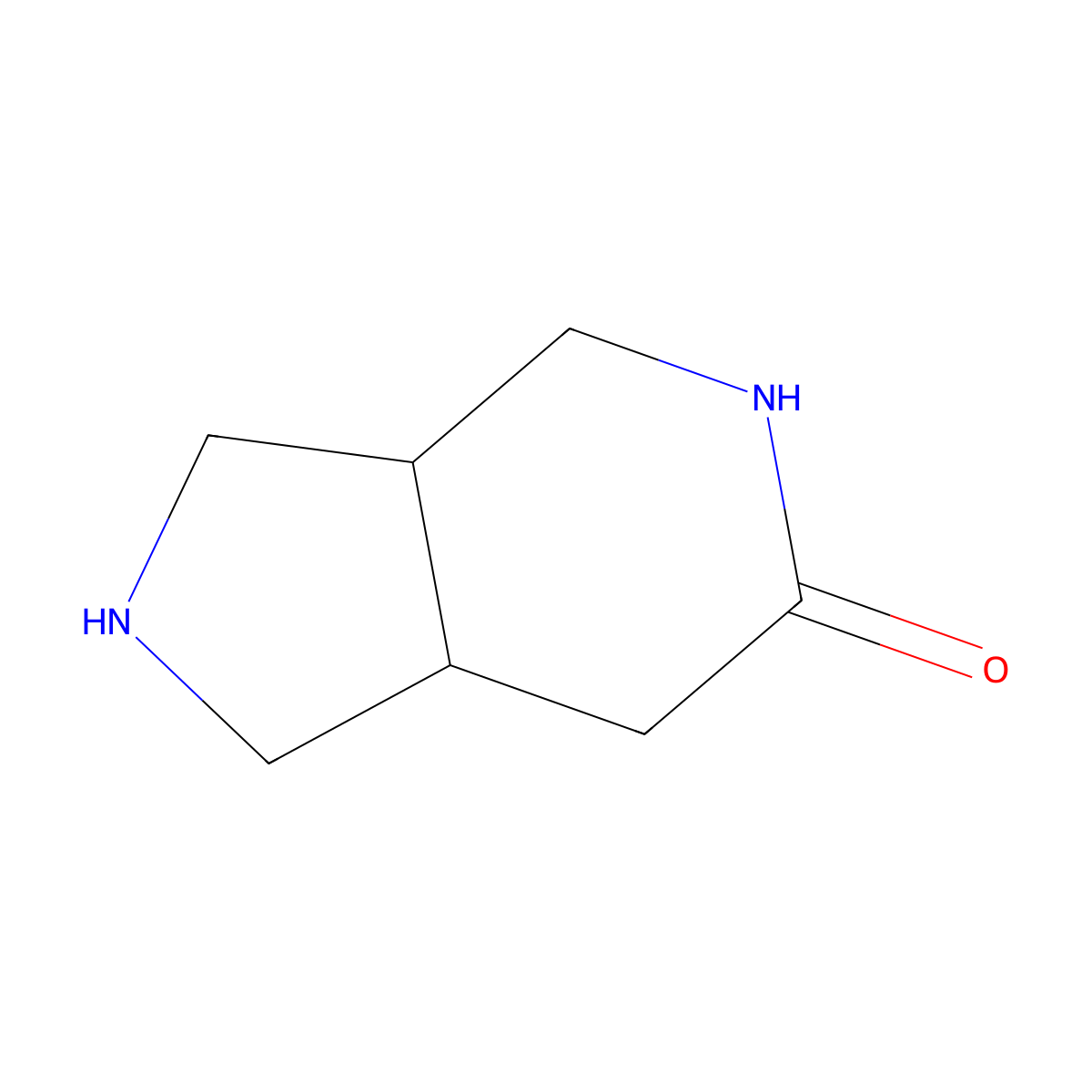 Octahydro-6H-pyrrolo[3,4-c]pyridin-6-one molecular structure, CAS 1360363-24-1