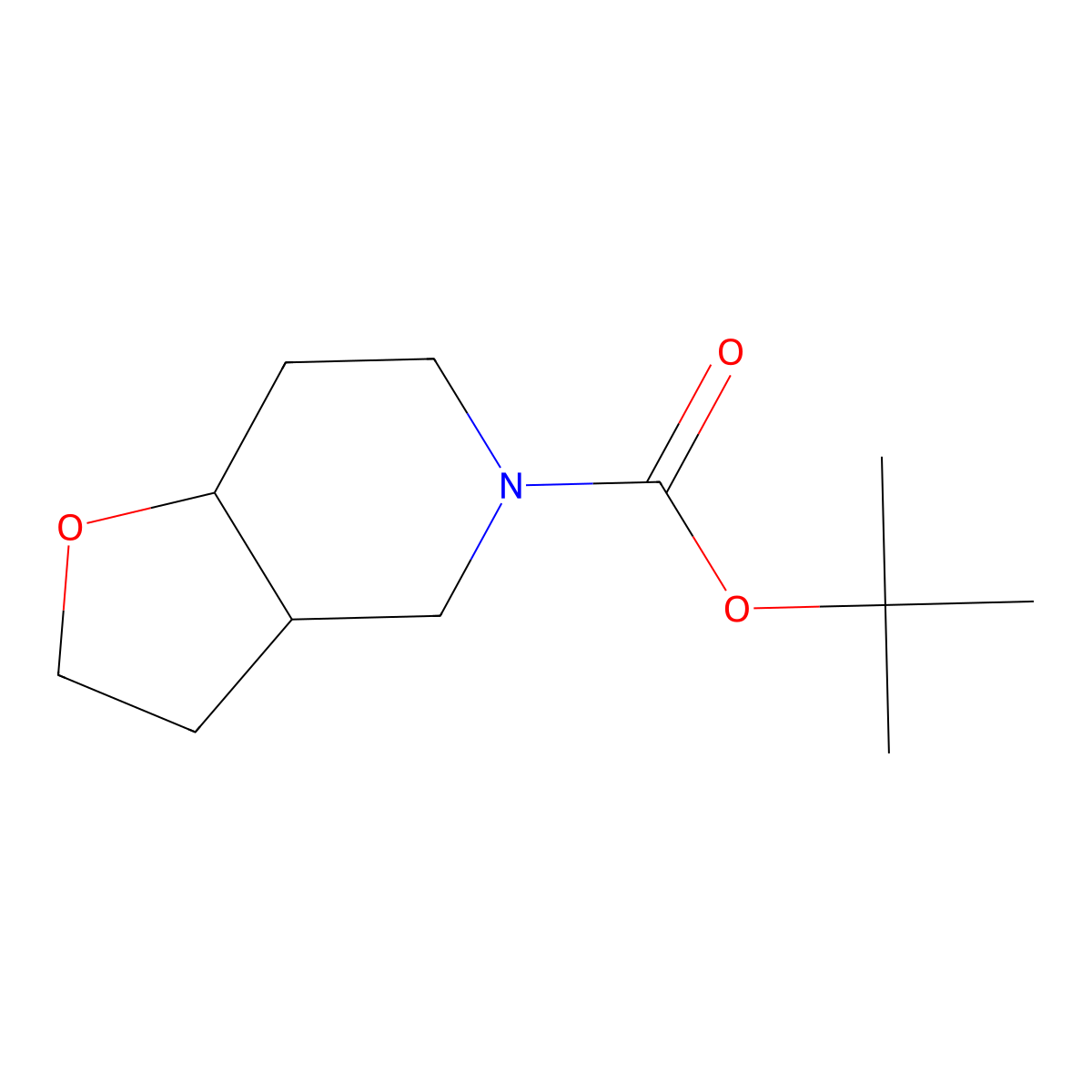 tert-Butyl hexahydrofuro[3,2-c]pyridine-5(6H)-carboxylate molecular structure, CAS 1360363-67-2