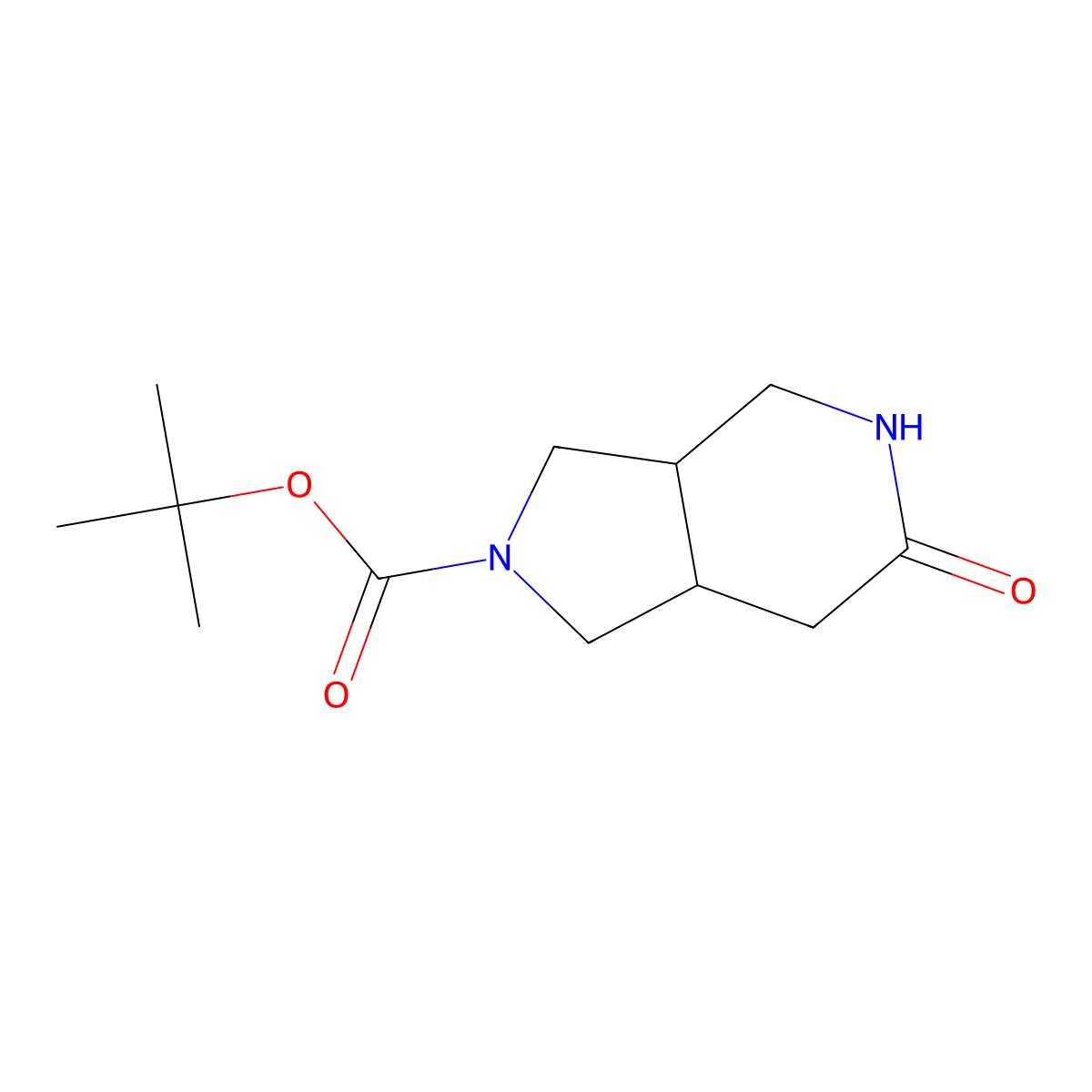 tert-Butyl 6-oxohexahydro-1H-pyrrolo[3,4-c]pyridine-2(3H)-carboxylate molecular structure, CAS 1360363-82-1