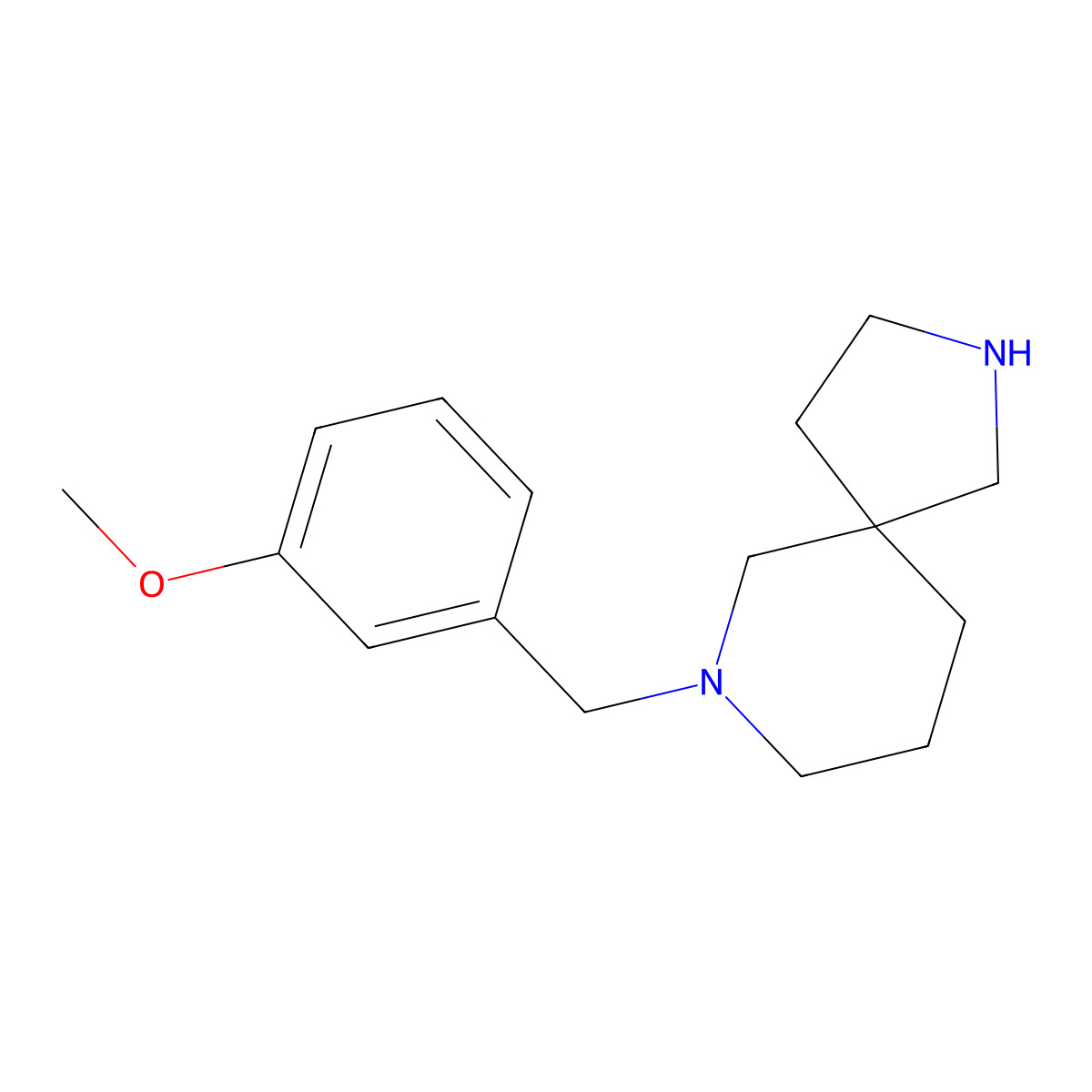 7-(3-Methoxybenzyl)-2,7-diazaspiro[4.5]decane molecular structure, CAS 1360395-93-2
