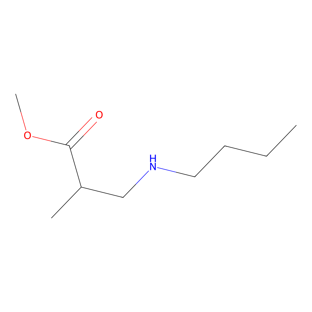 Methyl 3-(butylamino)-2-methylpropanoate molecular structure, CAS 13604-68-7