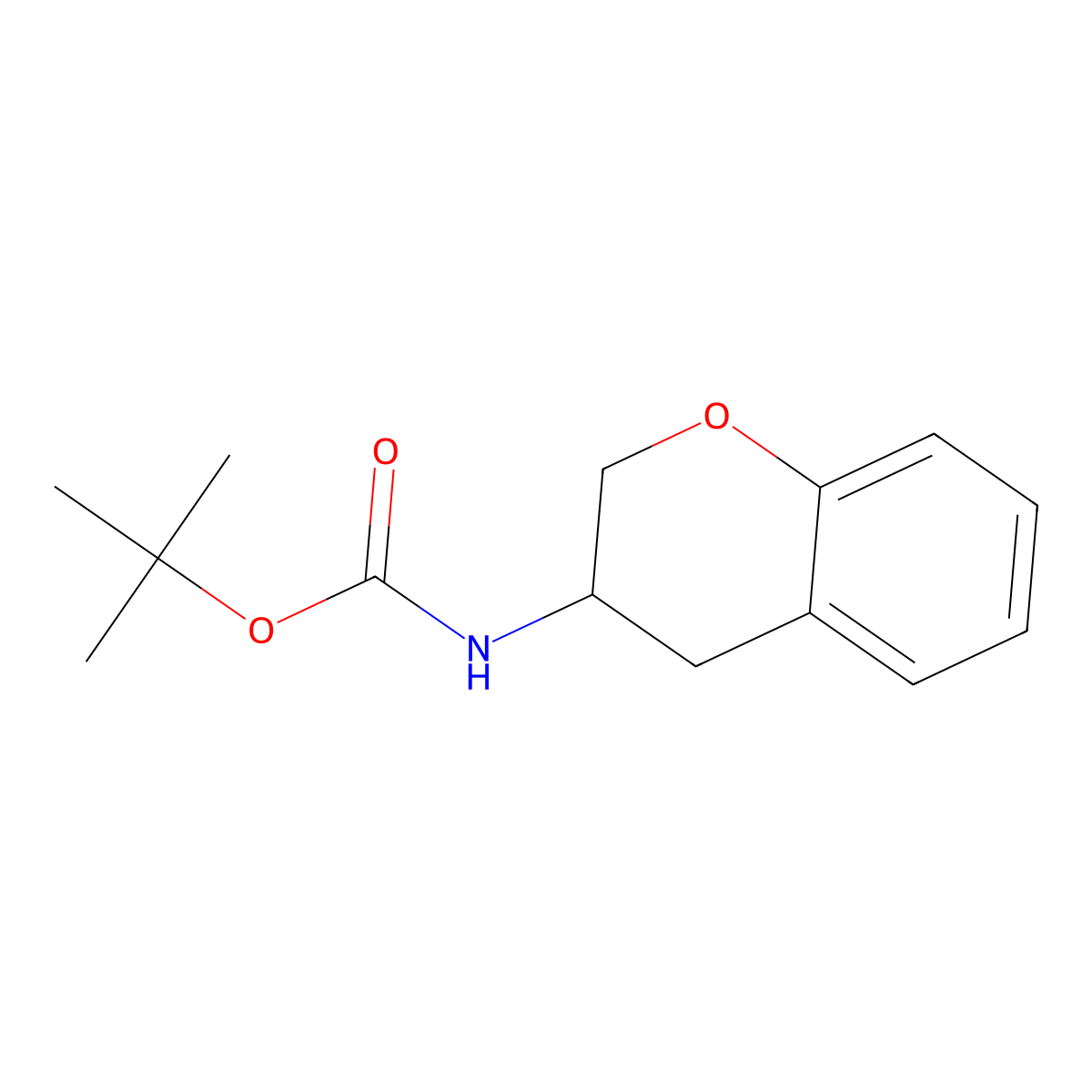 tert-Butyl chroman-3-ylcarbamate molecular structure, CAS 1360438-07-8