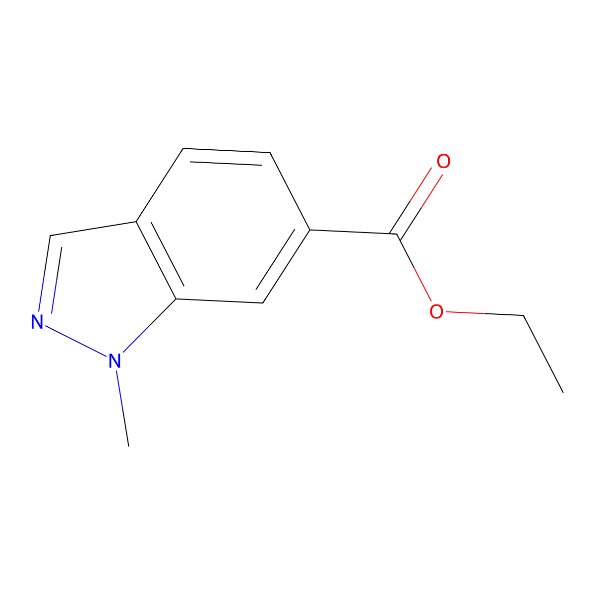 Ethyl 1-methyl-1H-indazole-6-carboxylate molecular structure, CAS 1360438-14-7