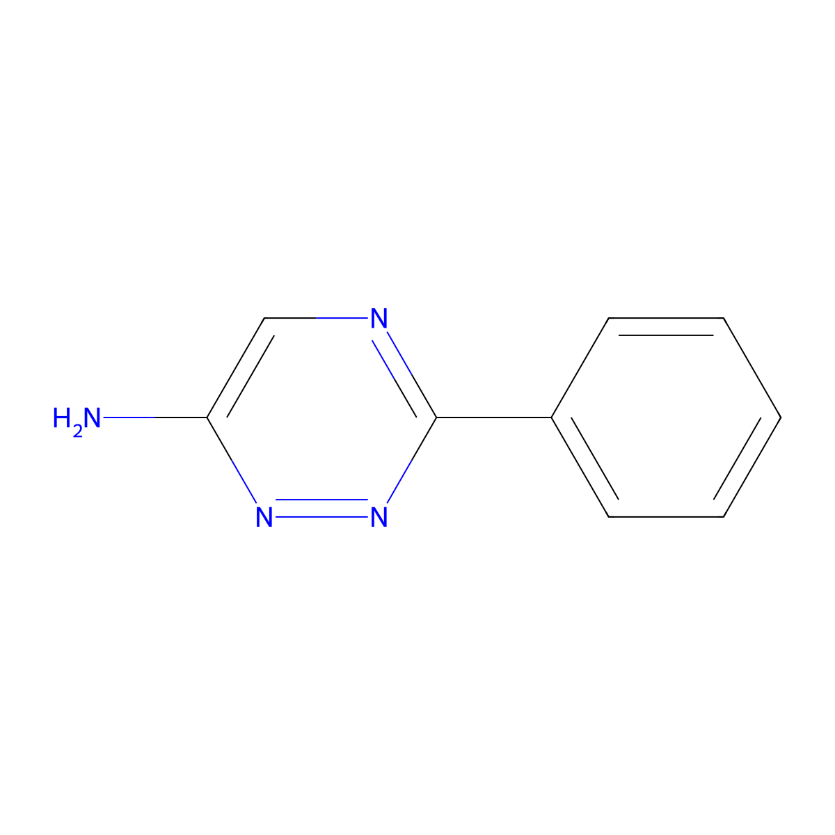 3-Phenyl-1,2,4-triazin-6-amine molecular structure, CAS 1360438-52-3