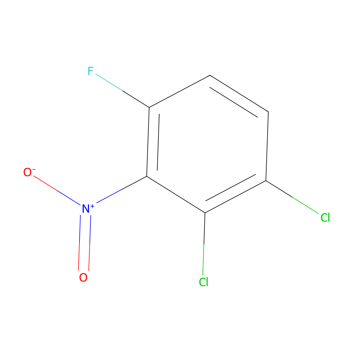 1,2-Dichloro-4-fluoro-3-nitrobenzene molecular structure, CAS 1360438-72-7