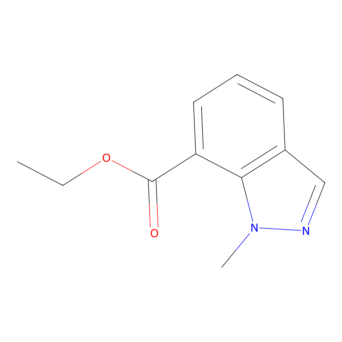 Ethyl 1-methyl-1H-indazole-7-carboxylate molecular structure, CAS 1360438-77-2