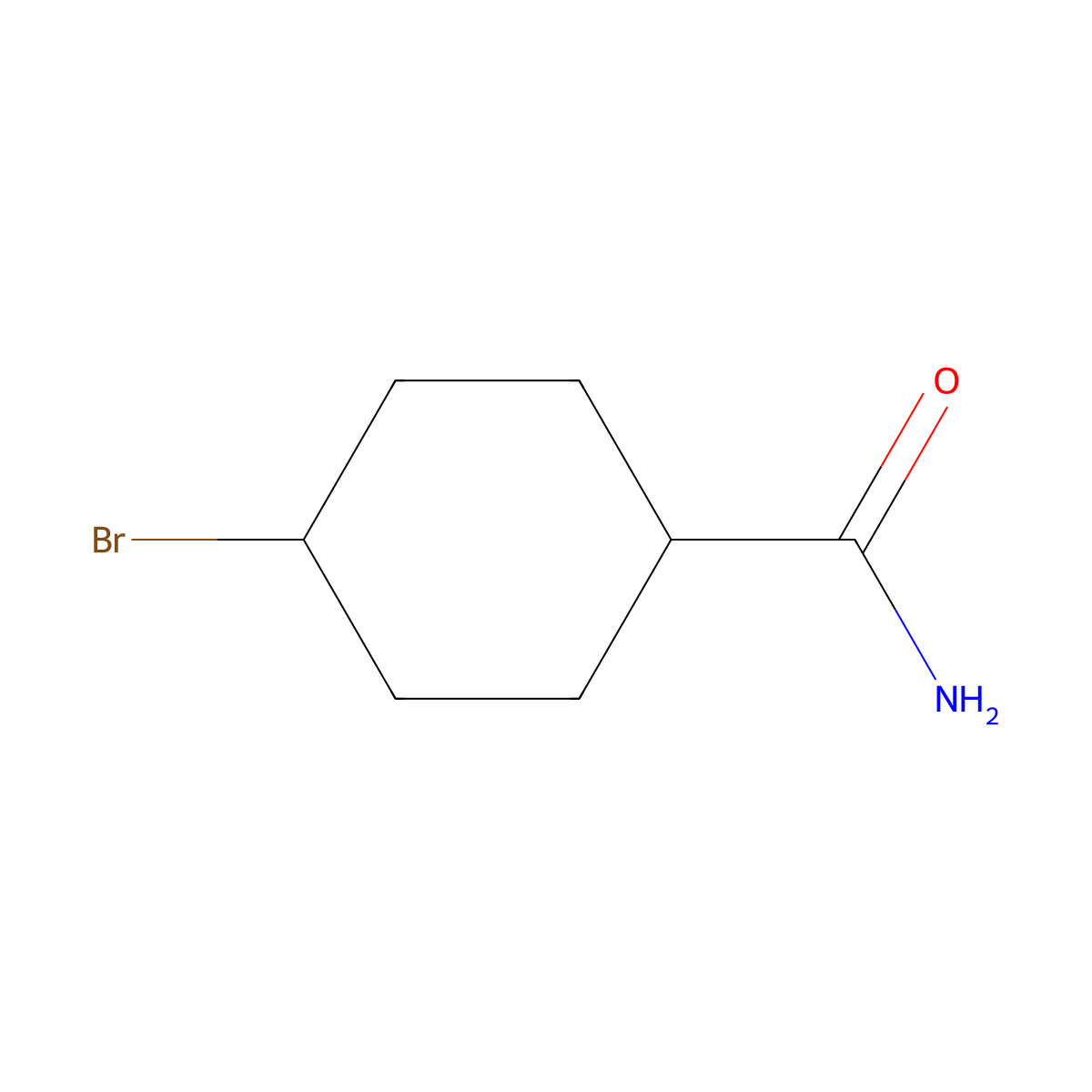 4-Bromocyclohexane-1-carboxamide molecular structure, CAS 1360438-86-3