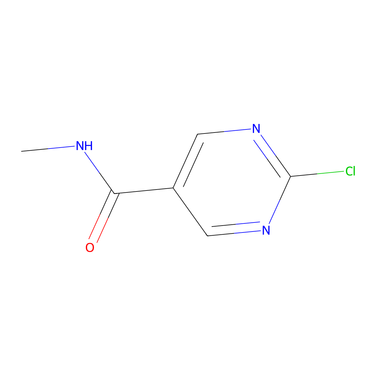 2-chloro-N-methylpyrimidine-5-carboxamide molecular structure, CAS 1360443-21-5