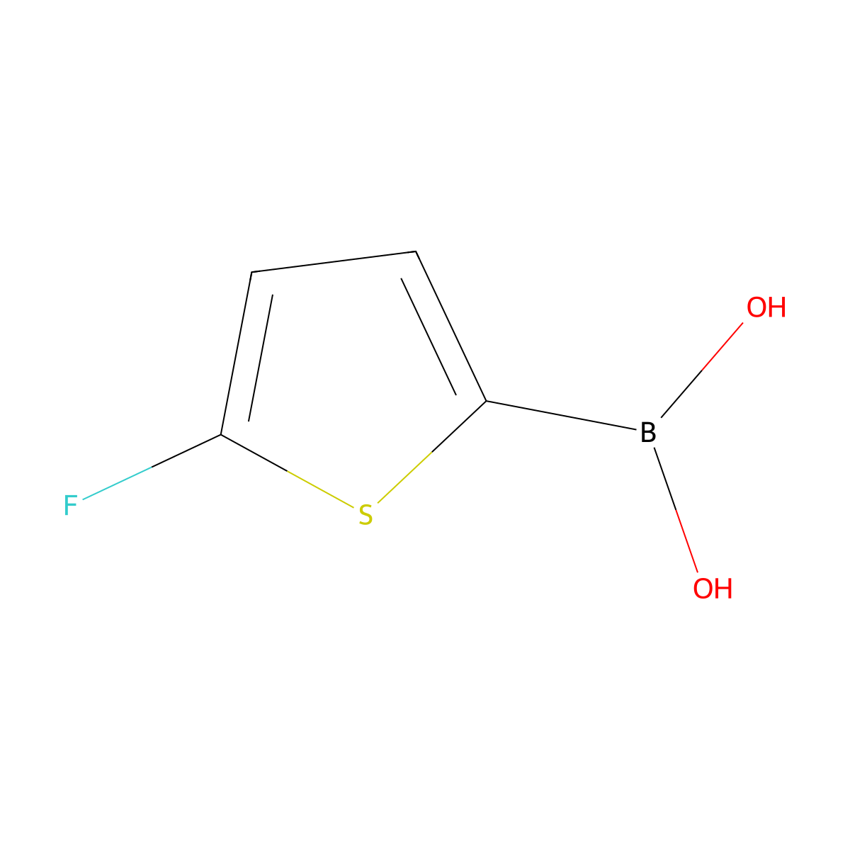 (5-Fluorothiophen-2-yl)boronic acid molecular structure, CAS 1360465-64-0