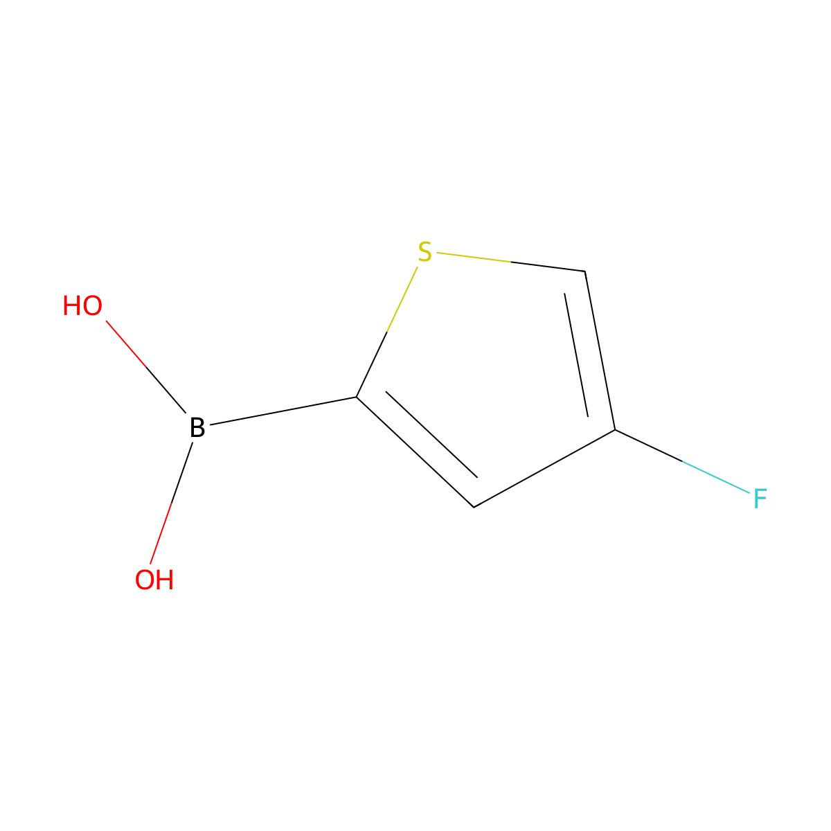 (4-Fluorothiophen-2-yl)boronic acid molecular structure, CAS 1360465-66-2
