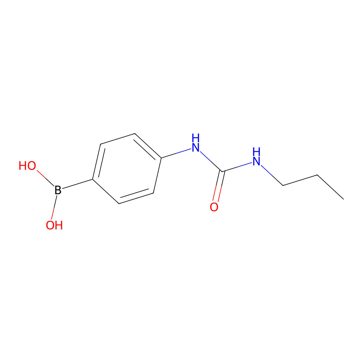 (4-(3-Propylureido)phenyl)boronic acid molecular structure, CAS 1360471-12-0