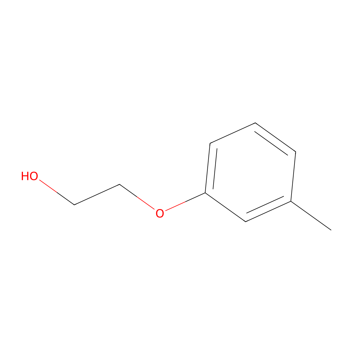 Ethanol, 2-(3-methylphenoxy)- molecular structure, CAS 13605-19-1