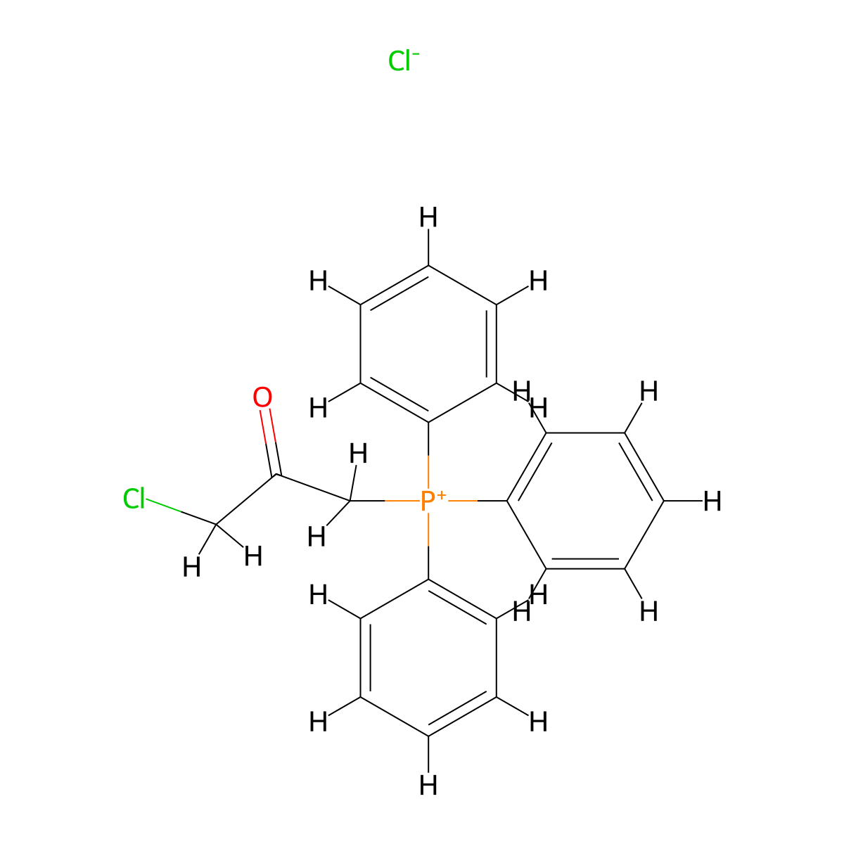 3-Chloro-2-oxopropyl triphenylphosphonium chloride molecular structure, CAS 13605-65-7