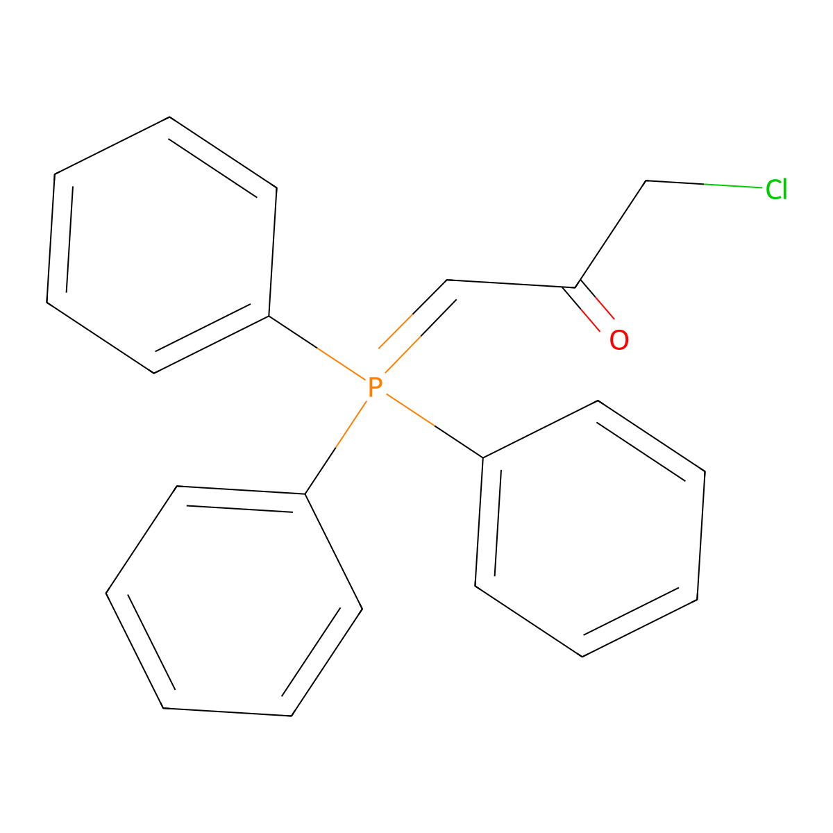 1-Chloro-3-(triphenyl phosphoranylidene)propan-2-one molecular structure, CAS 13605-66-8