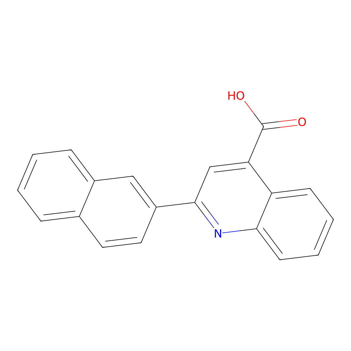 2-(Naphthalen-2-yl)quinoline-4-carboxylic acid molecular structure, CAS 13605-87-3