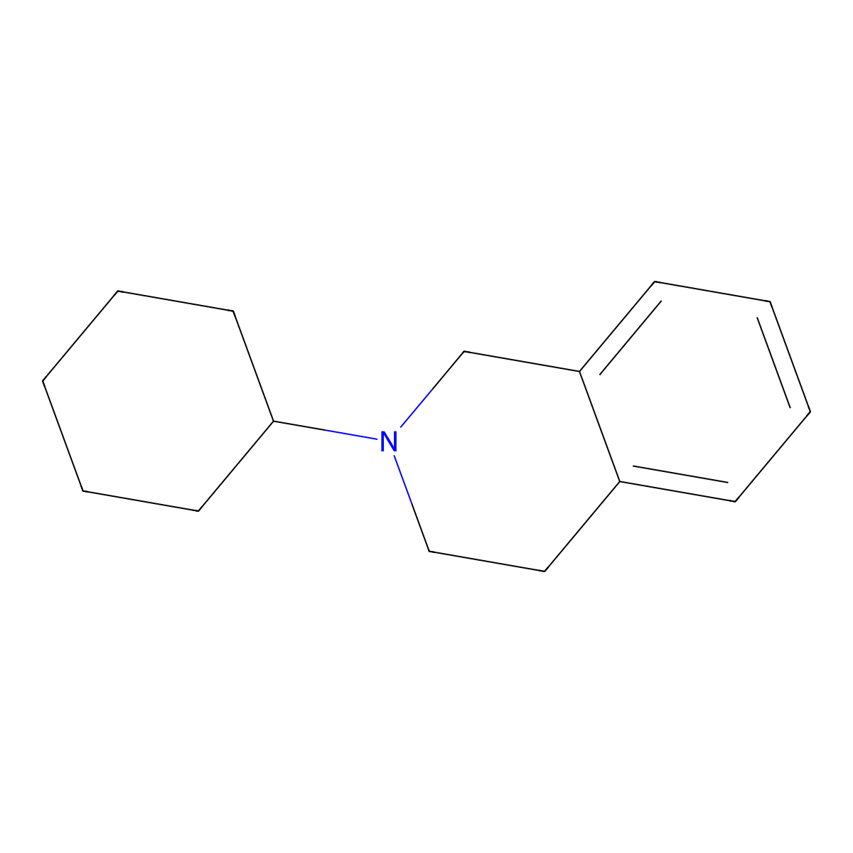 2-Cyclohexyl-1,2,3,4-tetrahydroisoquinoline molecular structure, CAS 13605-96-4