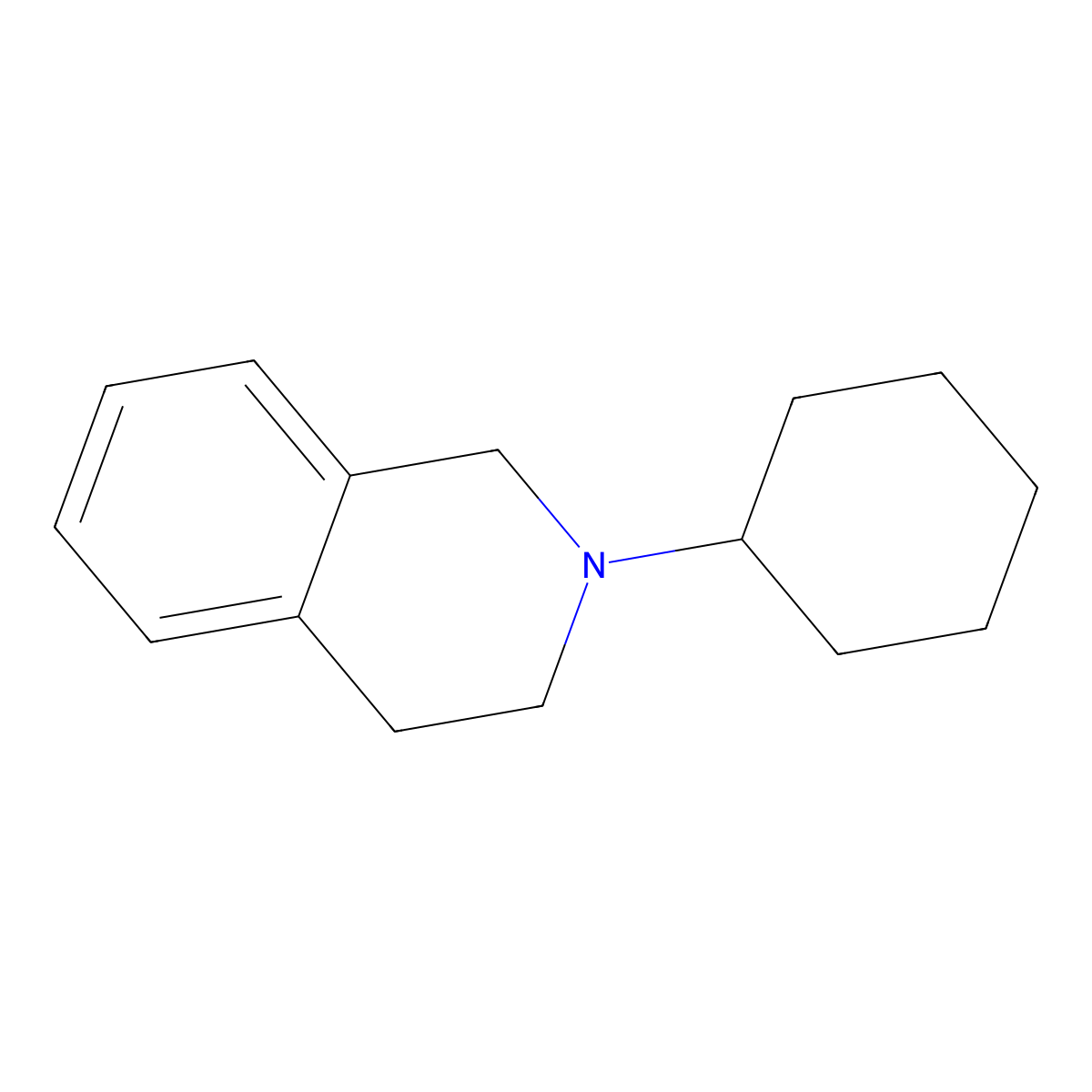 2-Cyclohexyl-1,2,3,4-tetrahydroisoquinoline molecular structure, CAS 13605-96-4