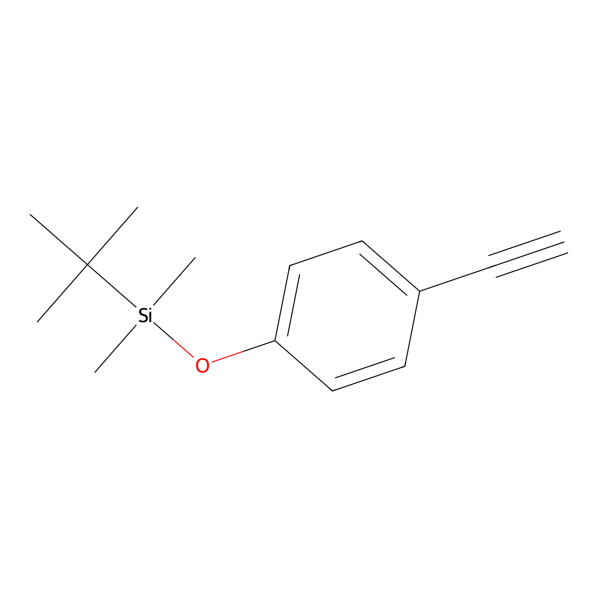 Tert-butyl(4-ethynylphenoxy)dimethylsilane molecular structure, CAS 136053-34-4