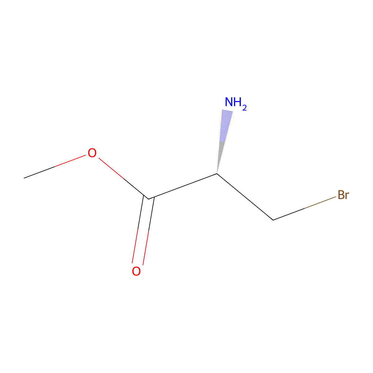 methyl (2S)-2-amino-3-bromopropanoate molecular structure, CAS 1360534-66-2